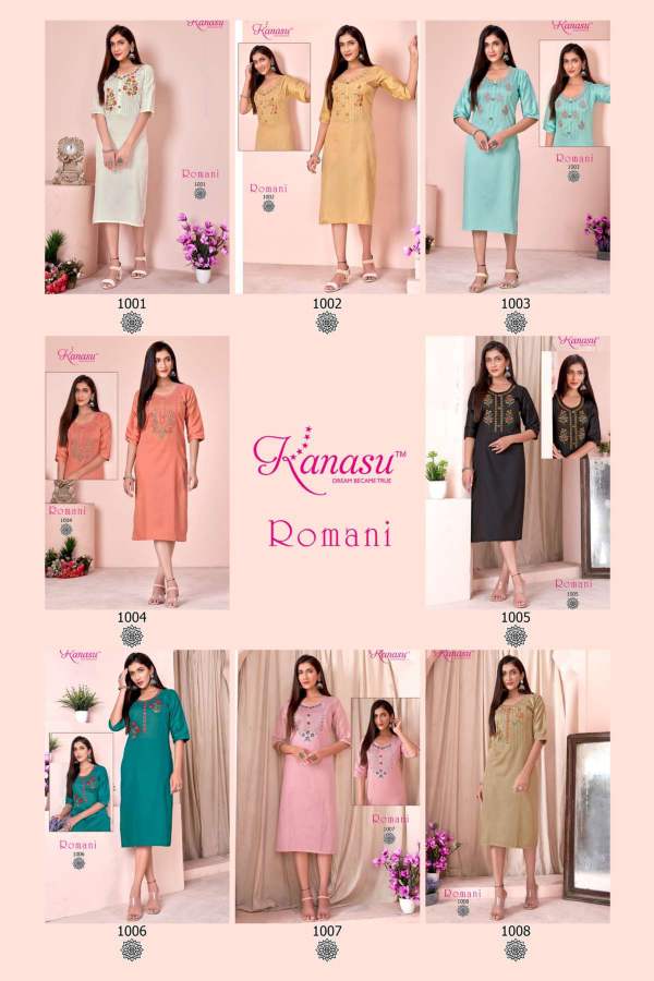 Kanasu Romani Wholesale Kurti Ethnic Wear Designer Collection